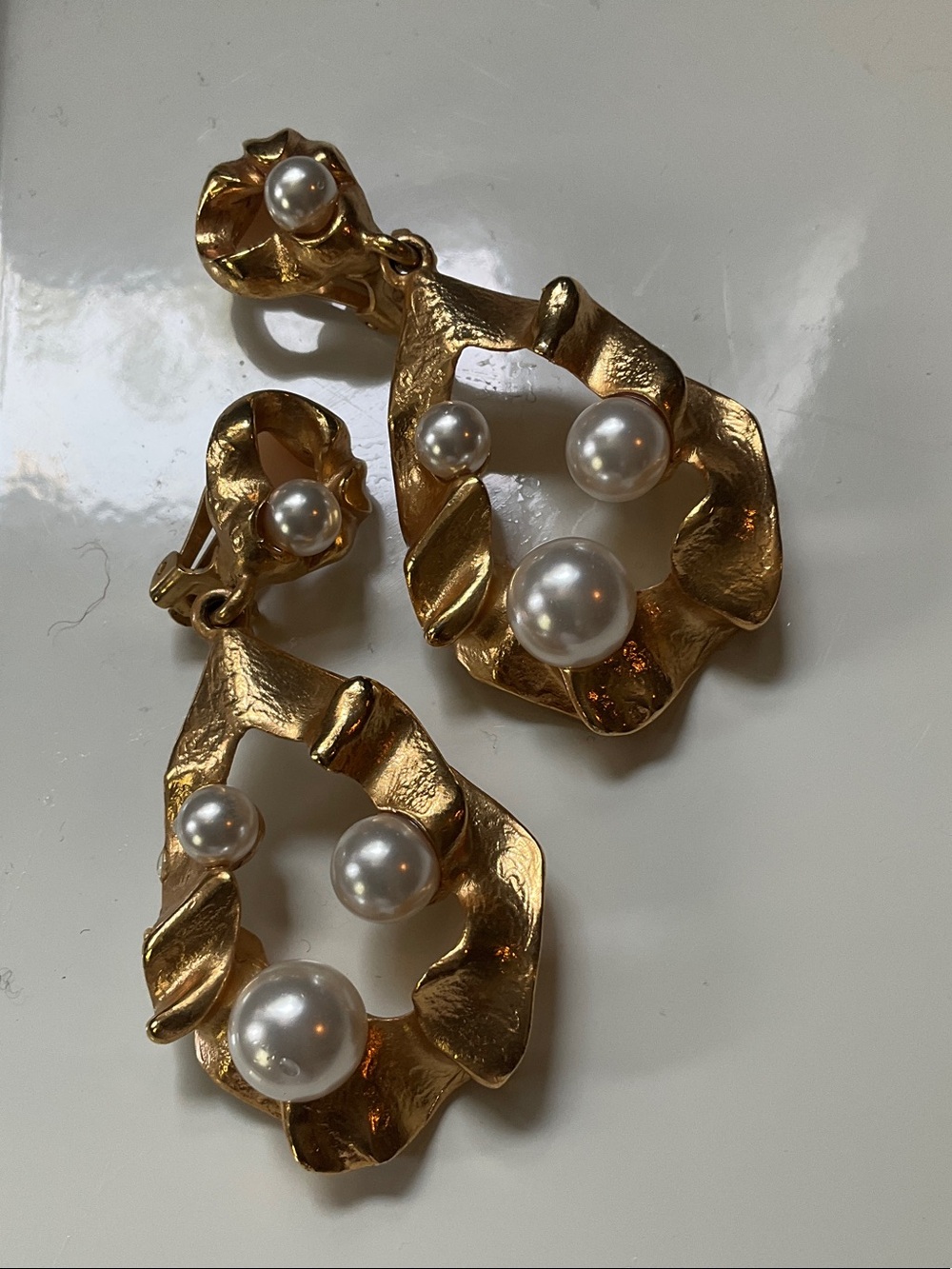 Like new Gold-Tone Pearl Drop Earrings - Women Jewelry